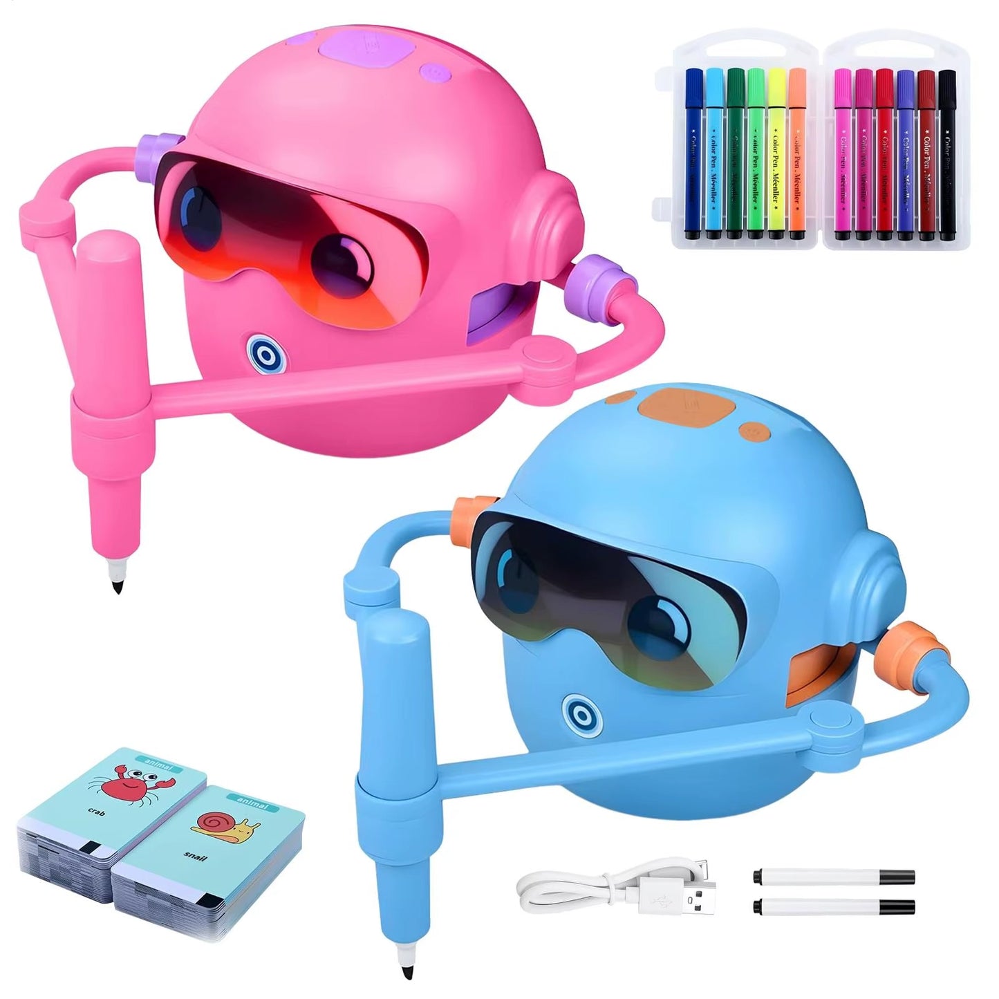 Smart Drawing Robot for Kids – Educational Toy with Cards & Pens - Draw Bot Kids