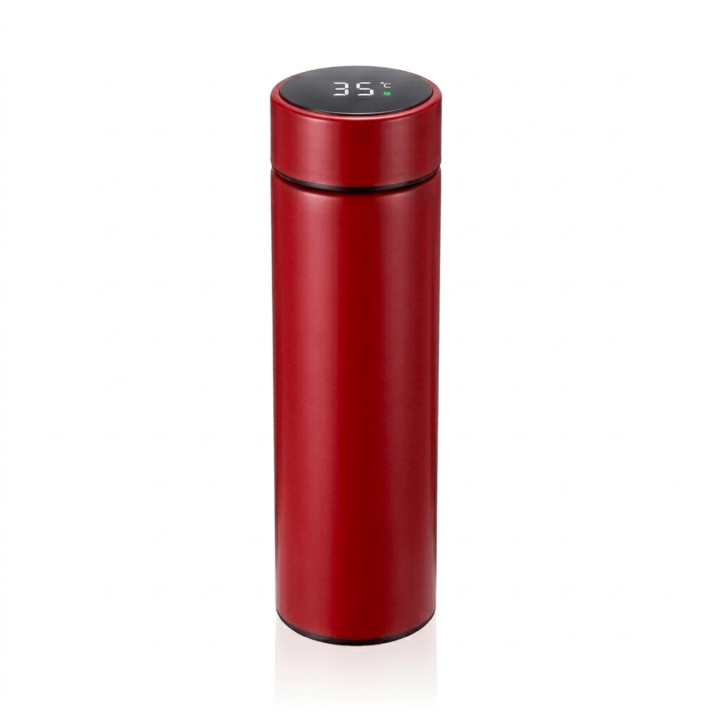 Smart LED Temperature Display Water Bottle – 500ML Stainless Steel Insulated Flask - Draw Bot Kids