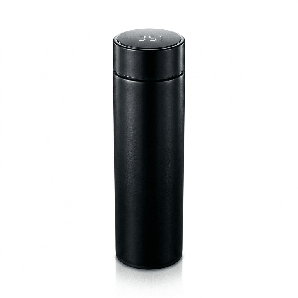 Smart LED Temperature Display Water Bottle – 500ML Stainless Steel Insulated Flask - Draw Bot Kids