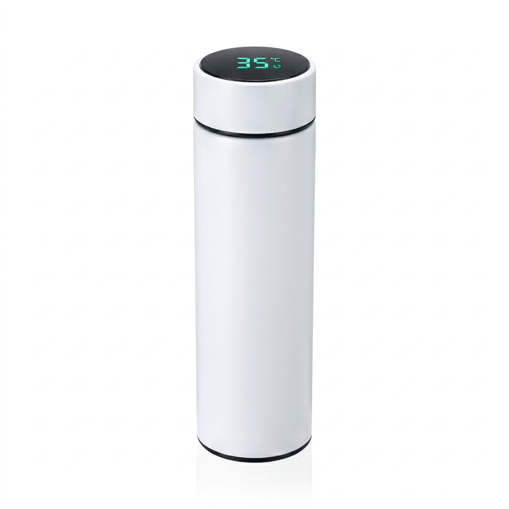 Smart LED Temperature Display Water Bottle – 500ML Stainless Steel Insulated Flask - Draw Bot Kids