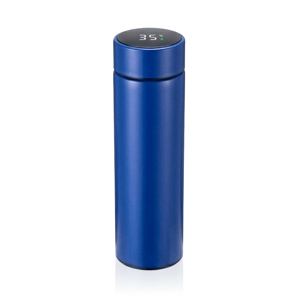 Smart LED Temperature Display Water Bottle – 500ML Stainless Steel Insulated Flask - Draw Bot Kids