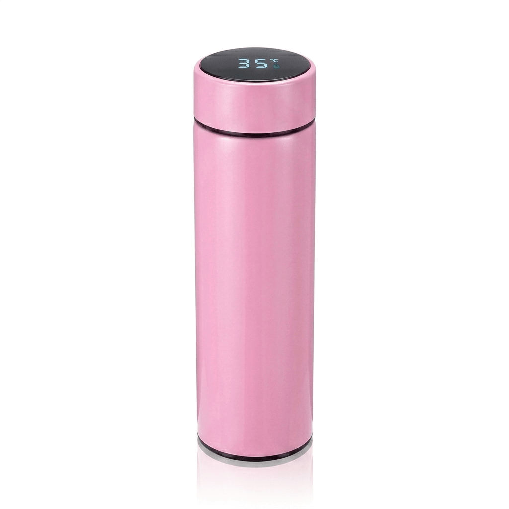 Smart LED Temperature Display Water Bottle – 500ML Stainless Steel Insulated Flask - Draw Bot Kids