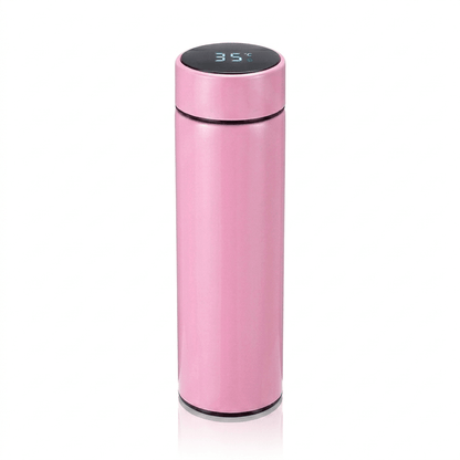 Smart LED Temperature Display Water Bottle – 500ML Stainless Steel Insulated Flask - Draw Bot Kids
